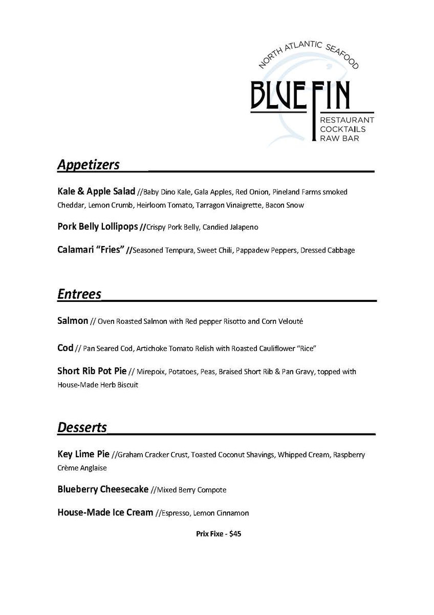 Head to the BlueFin North Atlantic Seafood for dinner this weekend and take advantage of our Maine Restaurant Week special.
#MRW2020