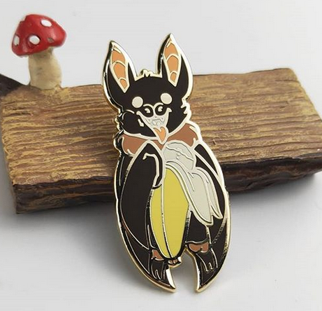 KosmicMatter's tweet photo. Products are almost 100% complete. Waiting on prints, packaging and they all should be good to ship to their new homes.💖 #stickers #hardenamelpin #kosmicmatter #enamelpin #bat #cute #cuteanimals https://t.co/j5n8VMjtV3