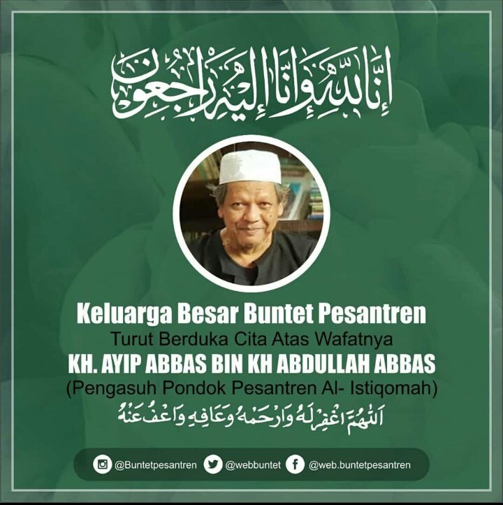 DimyatiD's tweet photo. Kehilangan sosok ulama yang down to earth, egaliter juga sarat hikmah dan kebijaksanaan. Bersyukur bisa mengenal panjenengan, kang..
Semoga ada lagi ulama-kyai seperti Almaghfurllah KH Ayip Abbas. Agar kaum awam&amp;dloif seperti saya ini ada yg memotivasi dan mendampingi. Alfatihah https://t.co/lmxuOMC5V1