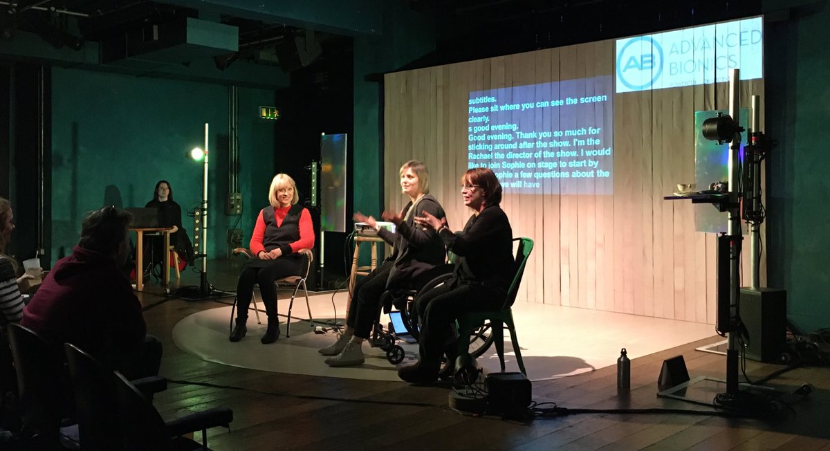 AugmentedShows's tweet photo. Post-show Q&A underway @rxtheatre for #AugmentedPlay with performer @Sophwoolley and director @rachel_bagshaw https://t.co/3EZzkcmUHC