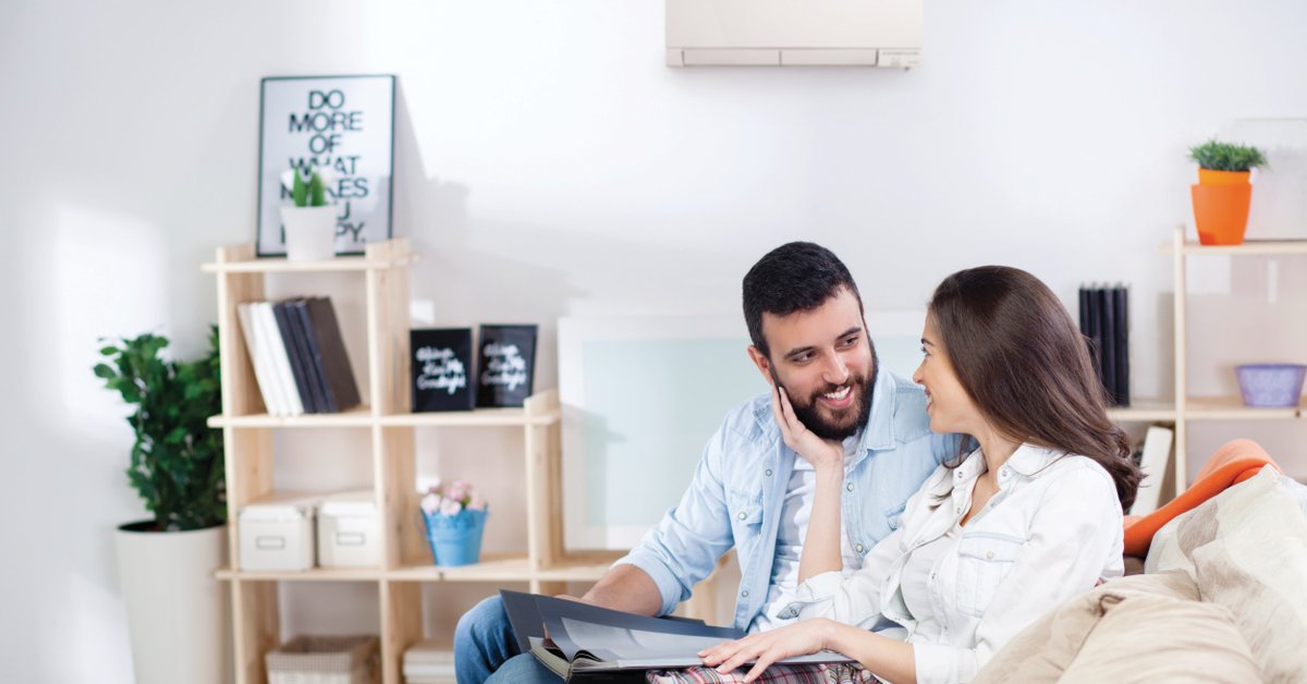 MitsubishiHVAC's tweet photo. Set and forget it. Enjoy more precise comfort and healthier air with our #smartHVAC on National Day of Unplugging. https://t.co/cHHGjgW8ln https://t.co/N2WKRRDS1q