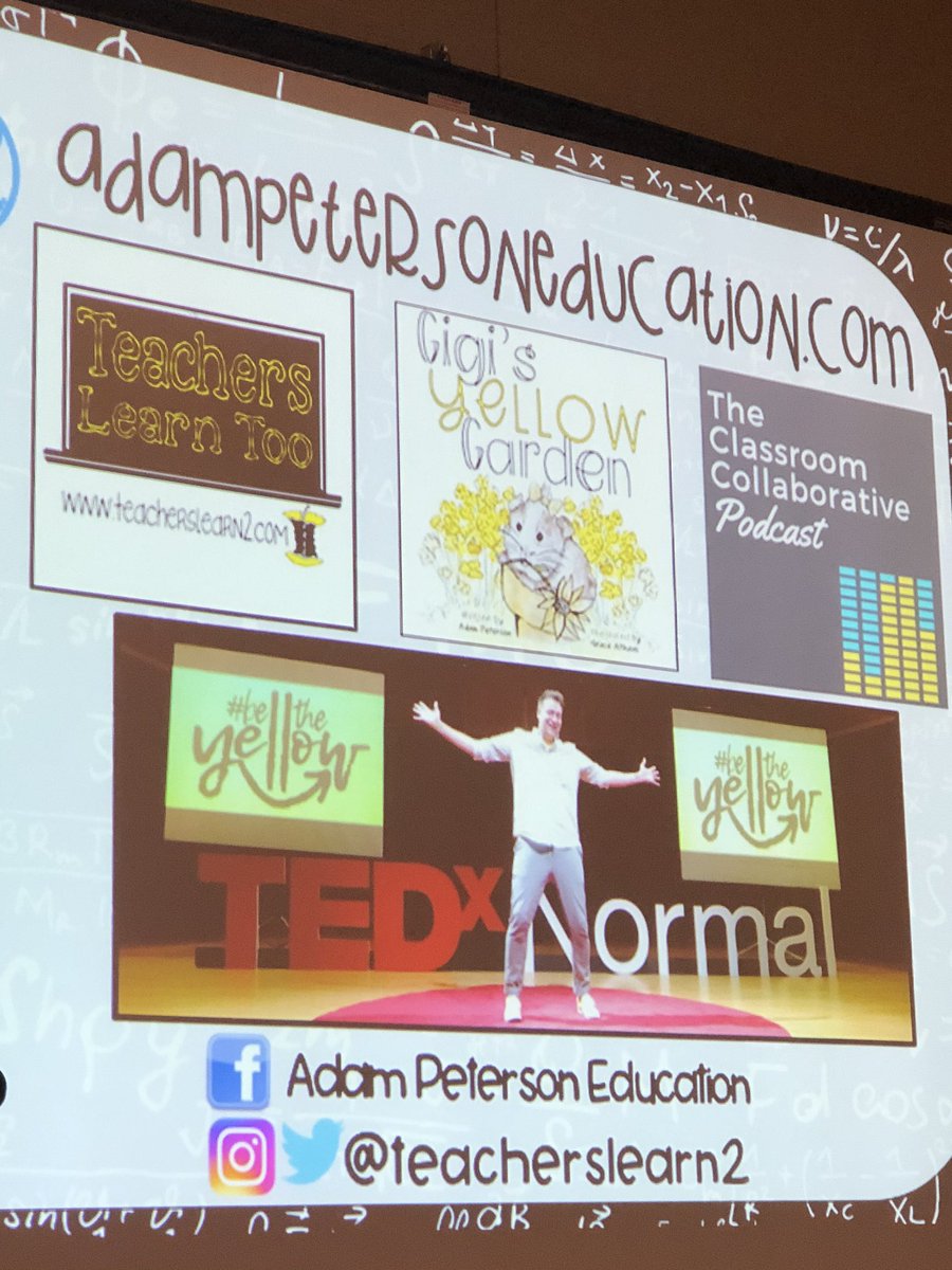 MrsWeirDsClass's tweet photo. Met @teacherslearn2 today at the #kinderconf, so fun! 
Excited to pull in MORE of his fun ideas to make math come alive ... Adam, hurry up and publish that book please! https://t.co/6xhdAJ6Sk2