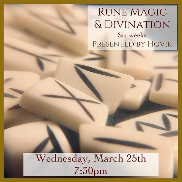 HGmagick's tweet photo. New class series starts soon! Be sure to call and sign up... 818-985-2010 
#thegreenmanstore #witchcraft #magic #paganism #runes #divination #elderfuthark #norserunes #occult #metaphysicalstore #class #witch #clairvoyant #psychic https://t.co/d2EdcmzH8n