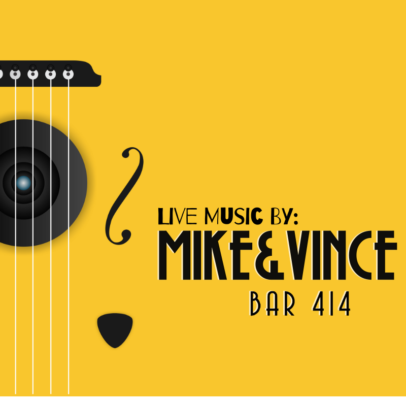 Bar414_Official's tweet photo. Mike and Vince Acoustic Duo will be live Saturday at 10:00 pm! #Bar414 #SATX https://t.co/PTrIOwwCzX