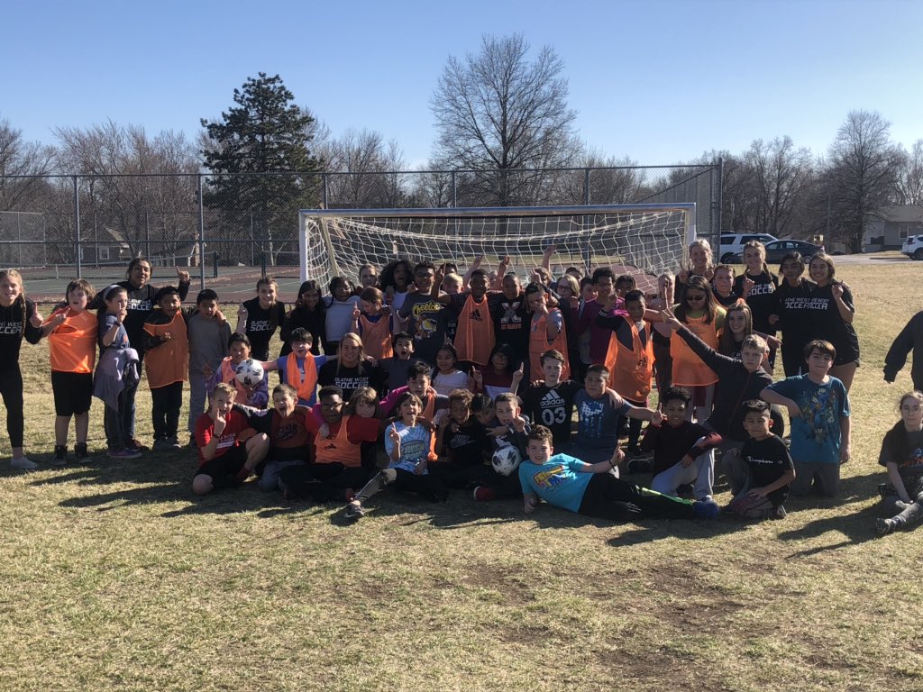 MattTrumpp's tweet photo. Stop #1:  Thank you @RollingRidgeKS and @RocketsRR for letting our ladies come and be leaders for your kids. 1 hour completely led by HS girls. So fun getting to have fun w our community. @OWNovacekOWLS @ADButlerOW @aweb9 @andrew_miller21 @ProfEnright https://t.co/VS9iNkXTx5