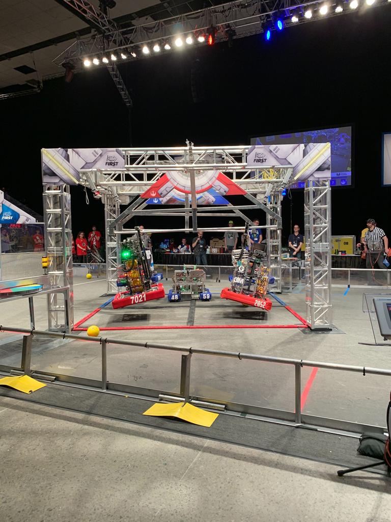 Only two teams on our alliance because one teammate was broken and we still pulled out a win and 3 ranking points. <a href="/WisconsinFRC/">Wisconsin FRC</a> <a href="/FRCTeams/">FIRST Robotics Competition</a> #omgrobots