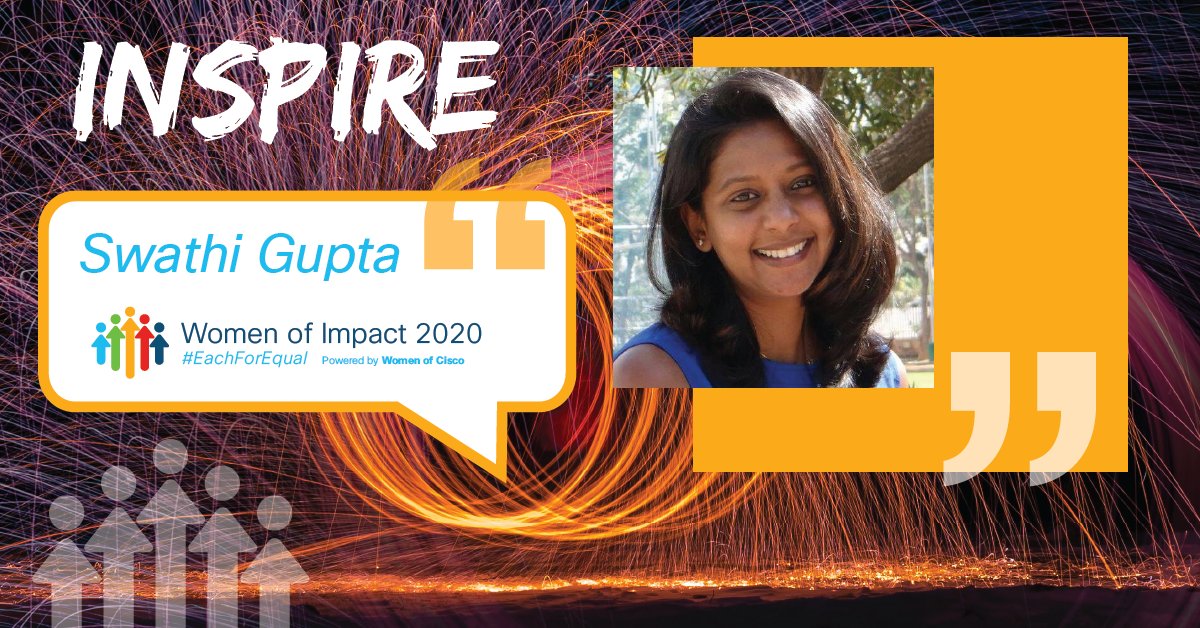 WomenOfCisco's tweet image. Treat Everyday as a New Day and Don’t give up No matter how many times you have to Try! Swathi Gupta #WomenofCisco #EachForEqual @CiscoWOI @IWD2020 @ciscoapac