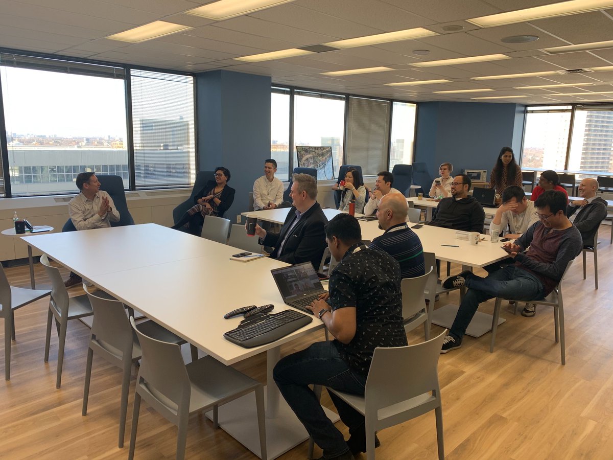 Mnotten's tweet photo. Another edition of a company-wide coffee chat w/ the @Tier1Fin team in our new lunchroom. Joined virtually by EVP of Sales @PaulChesek &amp; Rastko Starcevic, who works closely w/ our partners. @salesforce @openfintech @silverlinecrm @partnerforce @ClientIA #Tier1Fin #CoffeeTalk https://t.co/OTyXXvtnB7