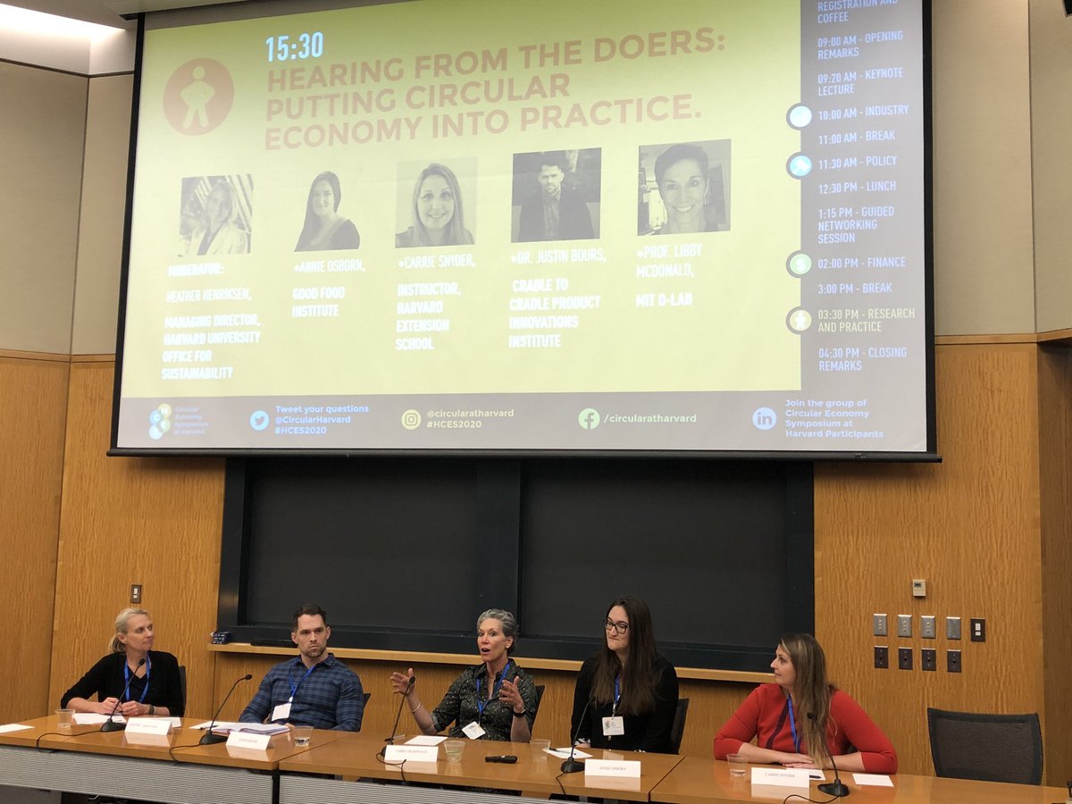 Wise words from prof. Libby McDonald, <a href="/MIT/">Massachusetts Institute of Technology (MIT)</a> D-Lab to drive the circular transition, we need to 1) inspire communities 2) co-design with unlikely partners, because when people co-create and work together they fall in love and start building the new systems” ♻️🌟 #HCES2020