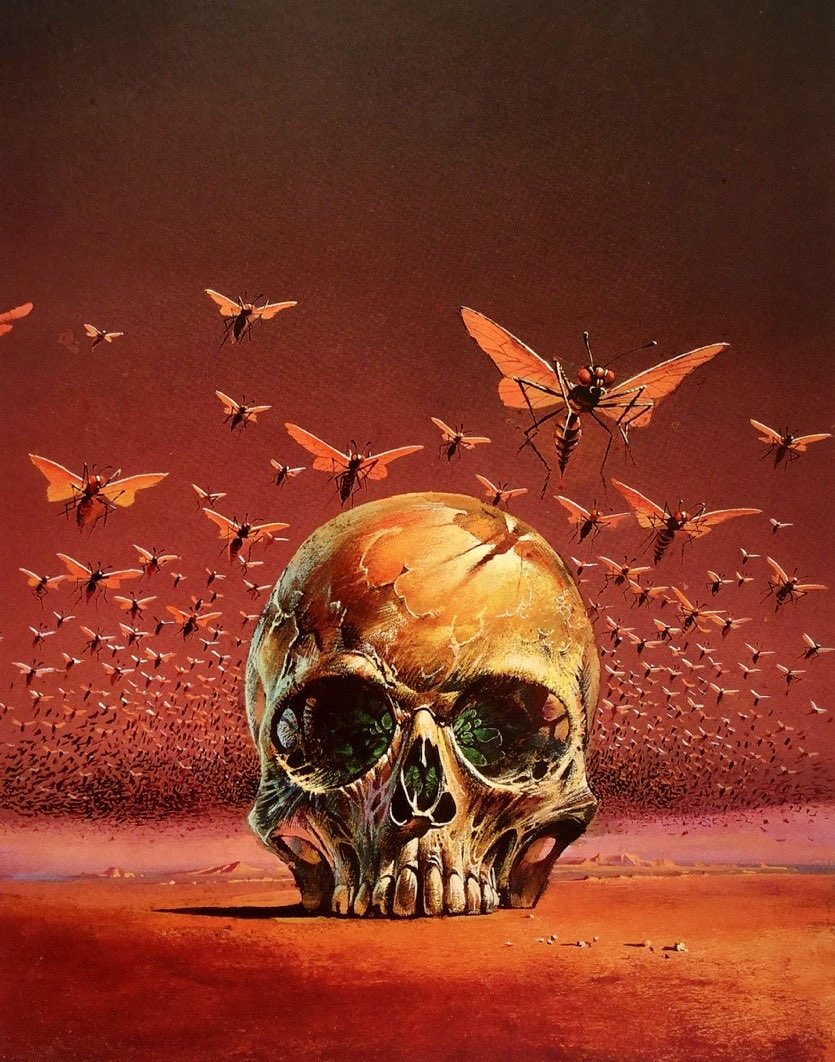 Choose your apocalypse. Art by Don Dixon, Kikuo Hayashi, Vincent Di Fate, Bruce Pennington