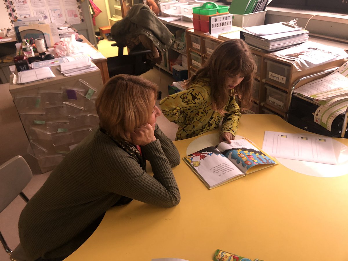 Ended the week with pajamas and my mom as our “Mystery Reader” 🥰📖 #ReadAcrossAmerica