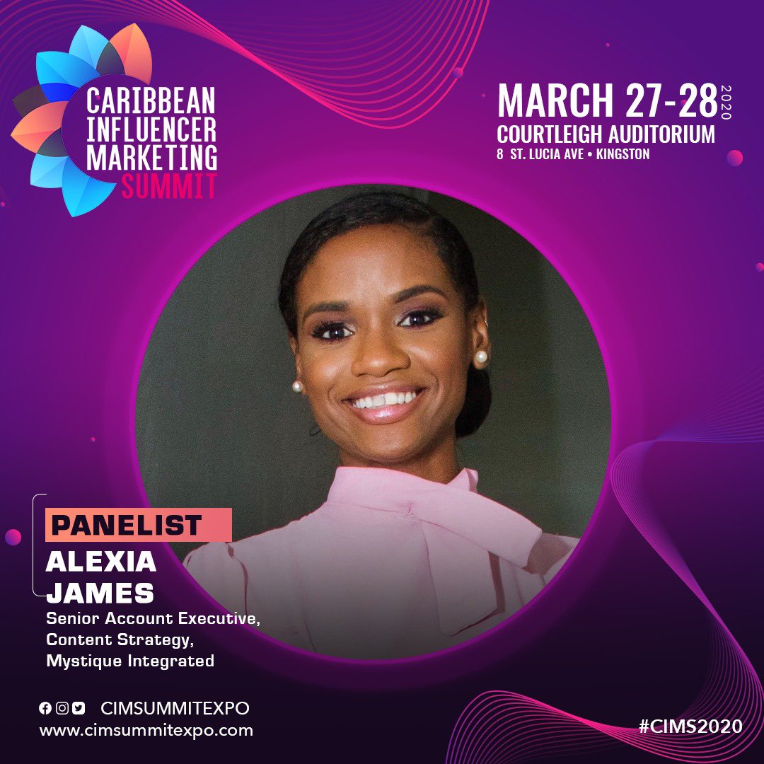 alexiajames_'s tweet photo. A few weeks ago a friend encouraged me to share more insightful info via my twitter. Decided to do a thread on influencer marketing in the region , that blew up. Fast forward to now, I’ve been asked to be apart @CIMSummitExpo to discuss the same! Don’t underestimate your impact💪🏾 https://t.co/1Va0EHLxKm