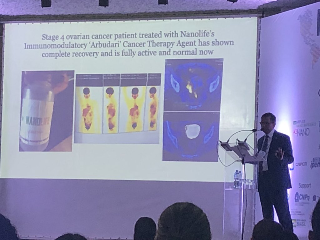 NirupamAich's tweet photo. Prof. Kattesh V Katti from @mumedicine is showing the progression of a successful cancer nanotherapy from in vitro to clinical trial and finally saving cancer patients. #PANNANO https://t.co/8phc00GQIC