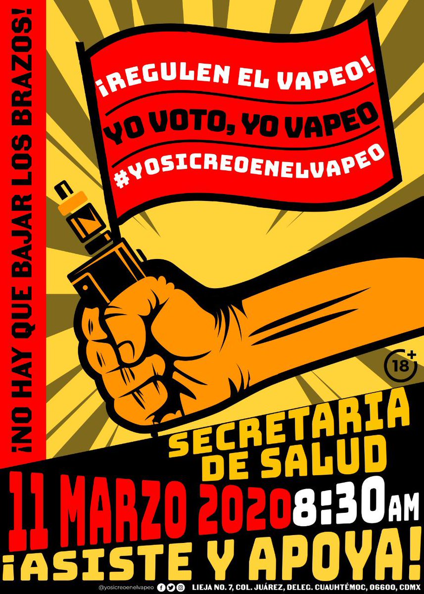 yosicreovapeo's tweet photo. ⚠ATENCIÓN COMUNIDAD⚠ 
No nos quedaremos de brazos cruzados, las autoridades de salud se *niegan dialogar*, quieren prohibir, quieren regularnos como si fuera tabaco, quiere imponer sus impuestos y esto restringe una opción de daño reducido que ayuda a la población. https://t.co/FUfzyLBeyq
