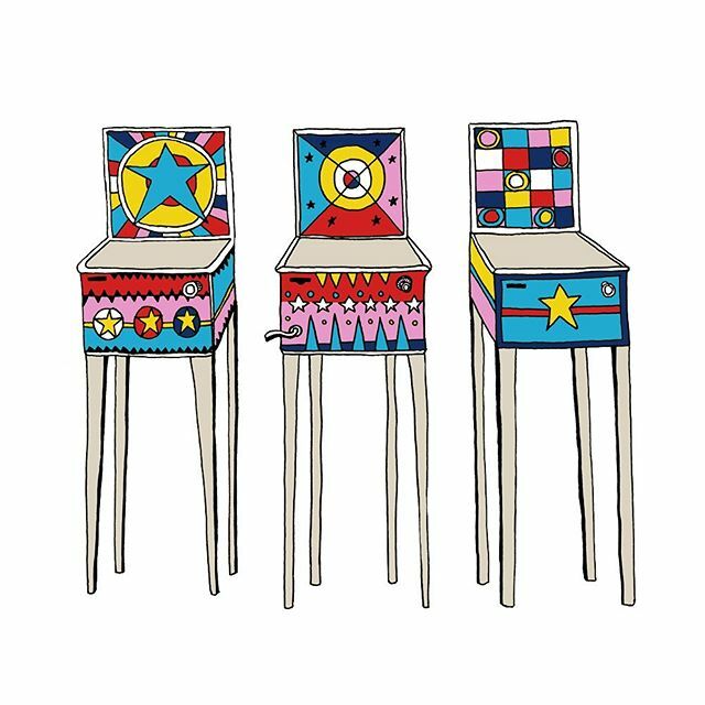 sloe_gin_fizz's tweet photo. Weekends are for #pinball! .
.
.
#sloeginfizzart #sloeginfizz #weekendvibes #pinballmachine #illustration #waynethiebaud #michiganartist https://t.co/HScepDusoI https://t.co/RV1p0X5kf9