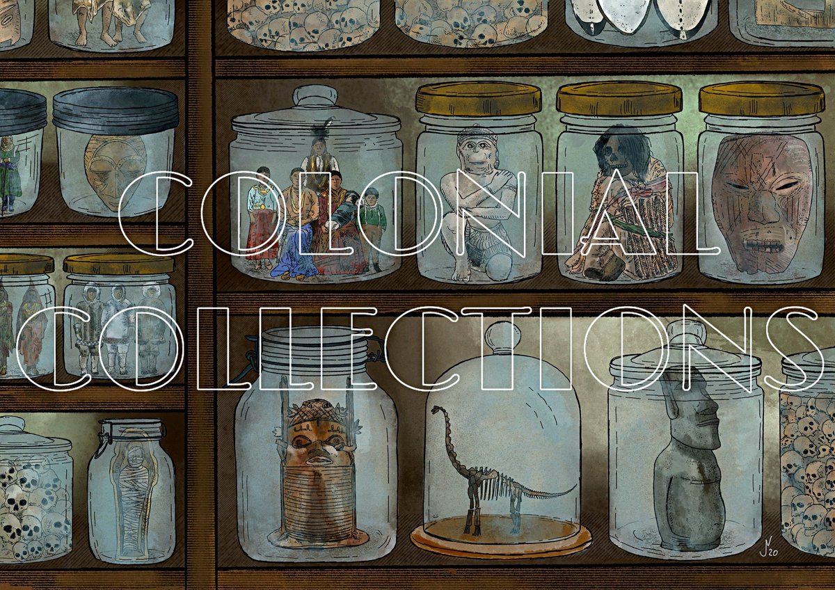 jens2go's tweet photo. From the drawing table, finally finished: Reworked and a bit larger version of my earlier "#ColonialCollections" illustration ... since couple of you (okay, two or three 😉) asked for it. https://t.co/7aPGnFt0xk