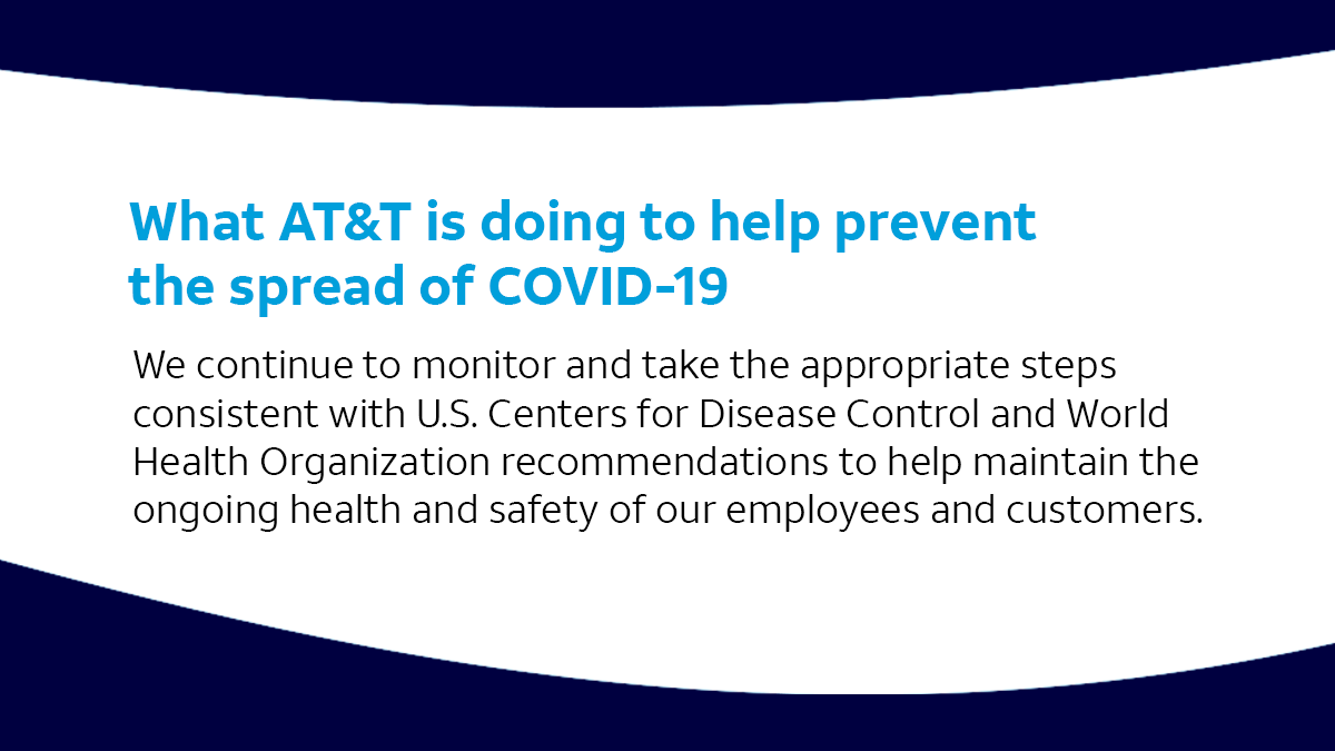 We have a dedicated site to answer questions regarding COVID-19. For updates and general information access about.att.com/pages/COVID-19… #Coronavirus