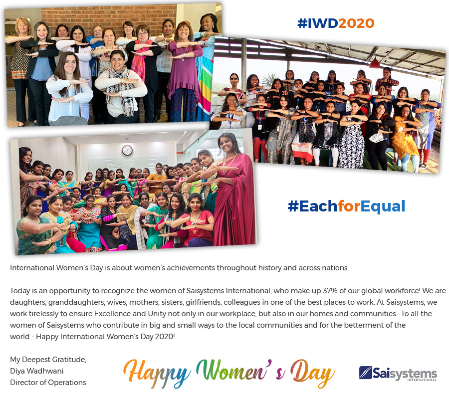 SaisysDigital's tweet photo. As a certified minority and women owned enterprise, we believe empowered women and girls contribute to the health and productivity of their families, communities and countries. 

Happy Women’s Day!

#IWD2020 #saisystems #womensday https://t.co/FXy5rwa56e