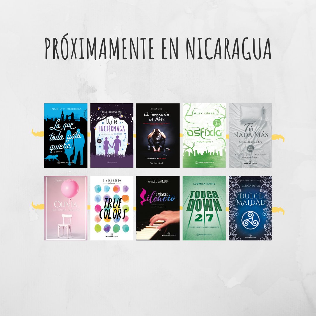 NovaCasaEditors's tweet photo. Estos libros llegan a Nicaragua en breve 😍 aunque no sabemos exactamente a qué librería. ¿Podéis etiquetarla debajo si detectáis que han llegado a alguna librería que conozcáis?

#novacasaeditorial #nicaragua https://t.co/iLU1DtbhqO