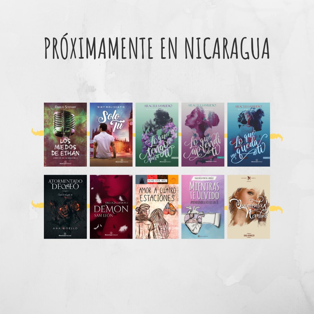 NovaCasaEditors's tweet photo. Estos libros llegan a Nicaragua en breve 😍 aunque no sabemos exactamente a qué librería. ¿Podéis etiquetarla debajo si detectáis que han llegado a alguna librería que conozcáis?

#novacasaeditorial #nicaragua https://t.co/iLU1DtbhqO