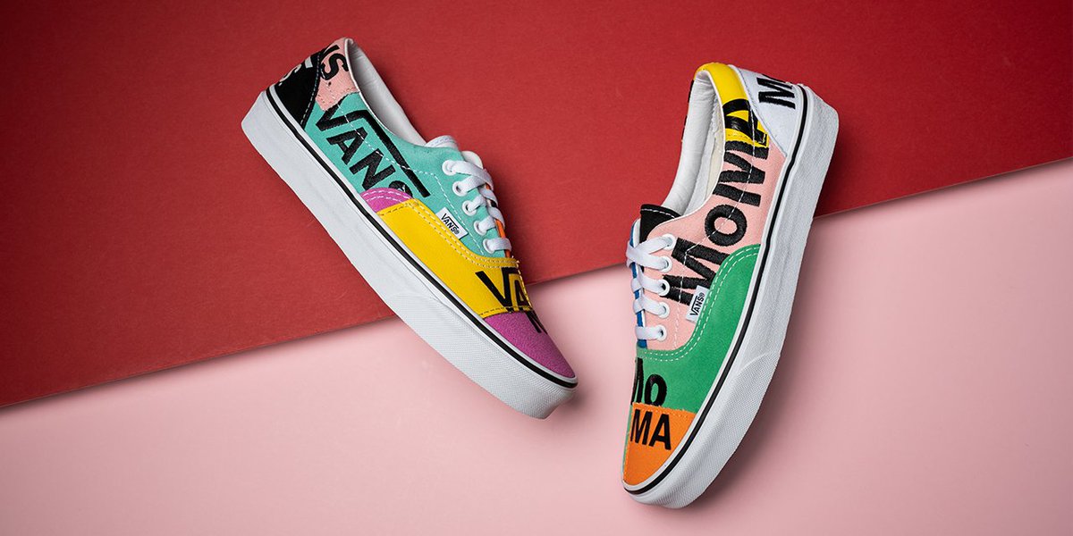 stadiumgoods's tweet image. Mismatching color blocking, bold branding, and clashing patterns; it’s all just another day in the office for the Vans Era. The eccentric look seen here celebrates the grand re-opening of New York’s Museum of Modern Art in Fall 2019.

bit.ly/2Tm7z71