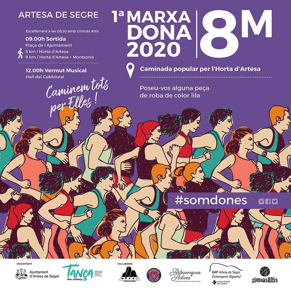 ApcSegre's tweet photo. Aquest diumenge 8 de març, 1a marxa de la dona a Artesa de Segre.
#artesadesegre #marxadeladona #somdones #8març https://t.co/I1DXpvCebg