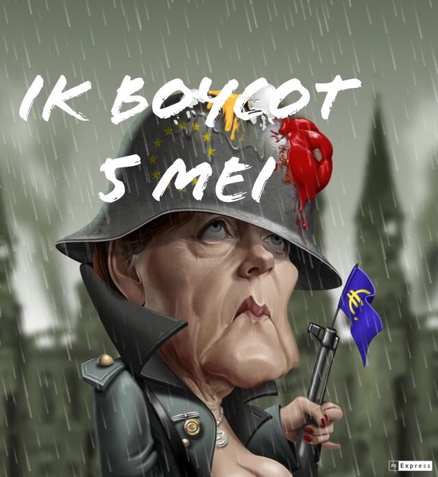 VandeWerkvloer's tweet photo. #MerkelNotWelcome 5 Mei is ONZE dag!! @Comite4en5mei https://t.co/BcDAs1nqTi