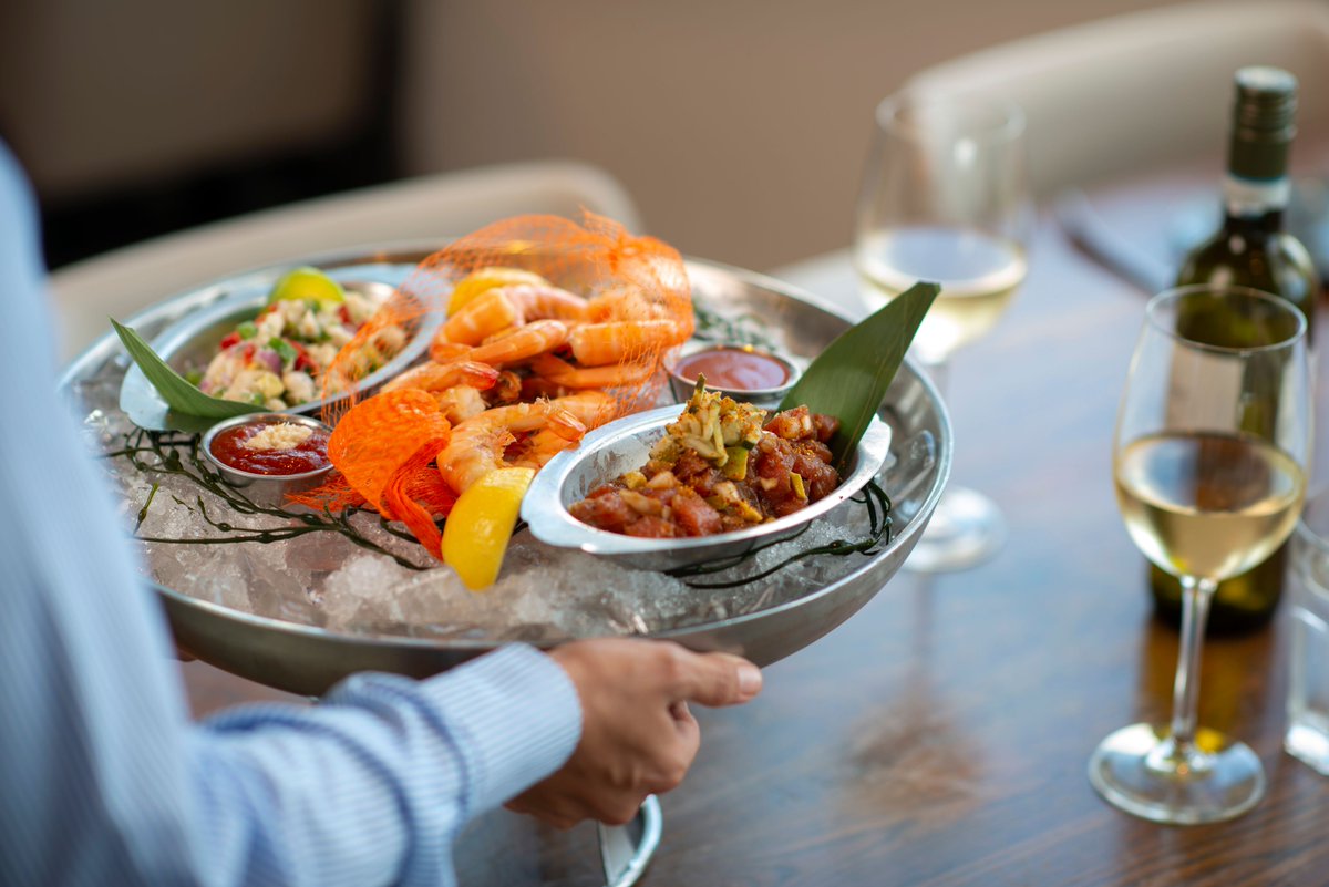 Dive in and celebrate the start of your #weekend with our Chilled Trio, packed with peel &amp; eat Key West #shrimp, #crab ceviche, ahi #tuna poke, and tortilla chips serves 3, so TAG two friends and enjoy! #seafood #TGIF