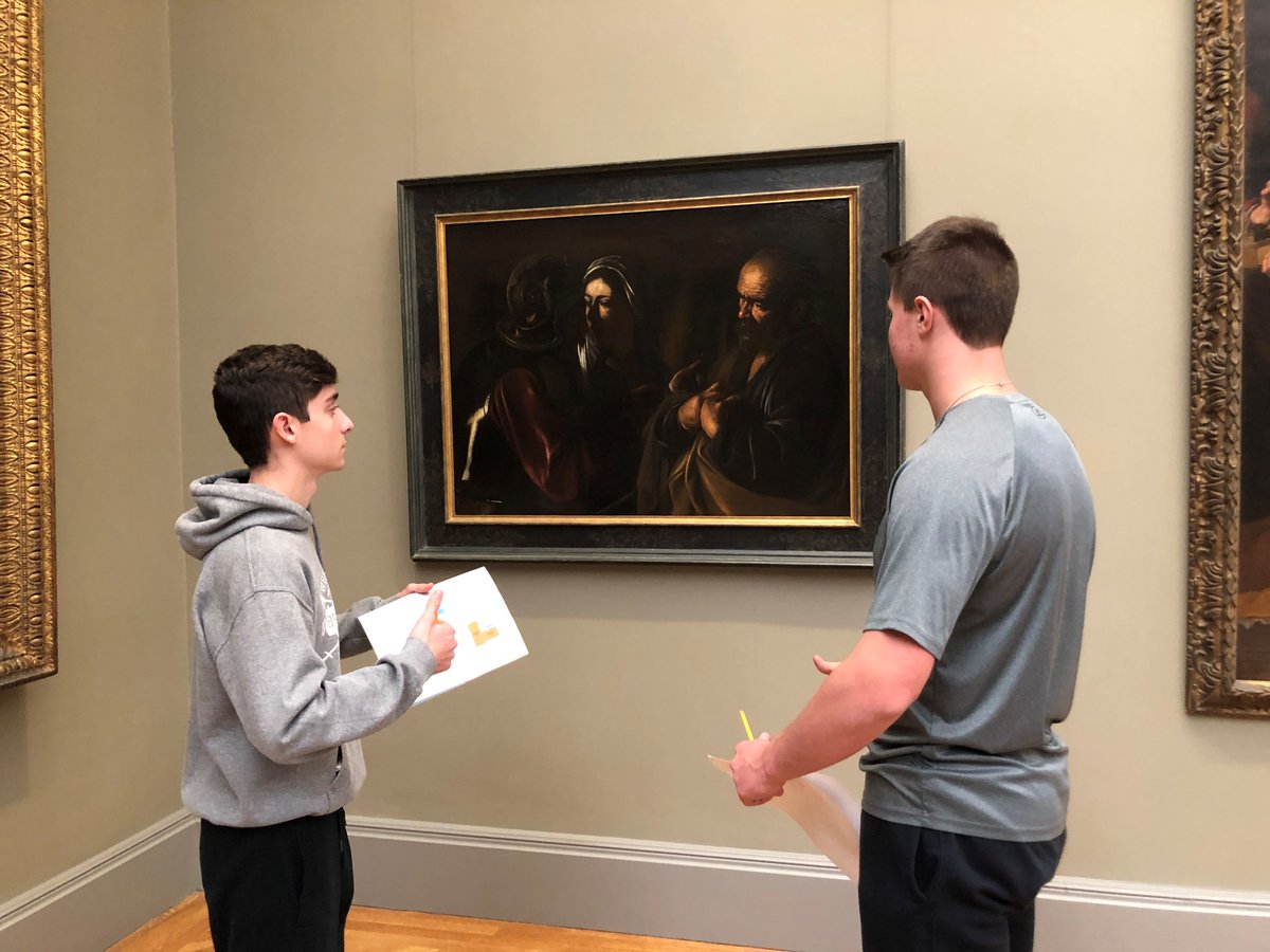 OfficialHHHCSD's tweet photo. Hills West IVH Italian students in Mrs. Terracinaโs class completed a scavenger hunt at the @metmuseum & visited some of the artworks that they learned about in class. Students learned about Italian Renaissance, Futurism & Metaphysical art movements. #HHHCSD #FLWeek #NFLW20 https://t.co/3TduPOFbck