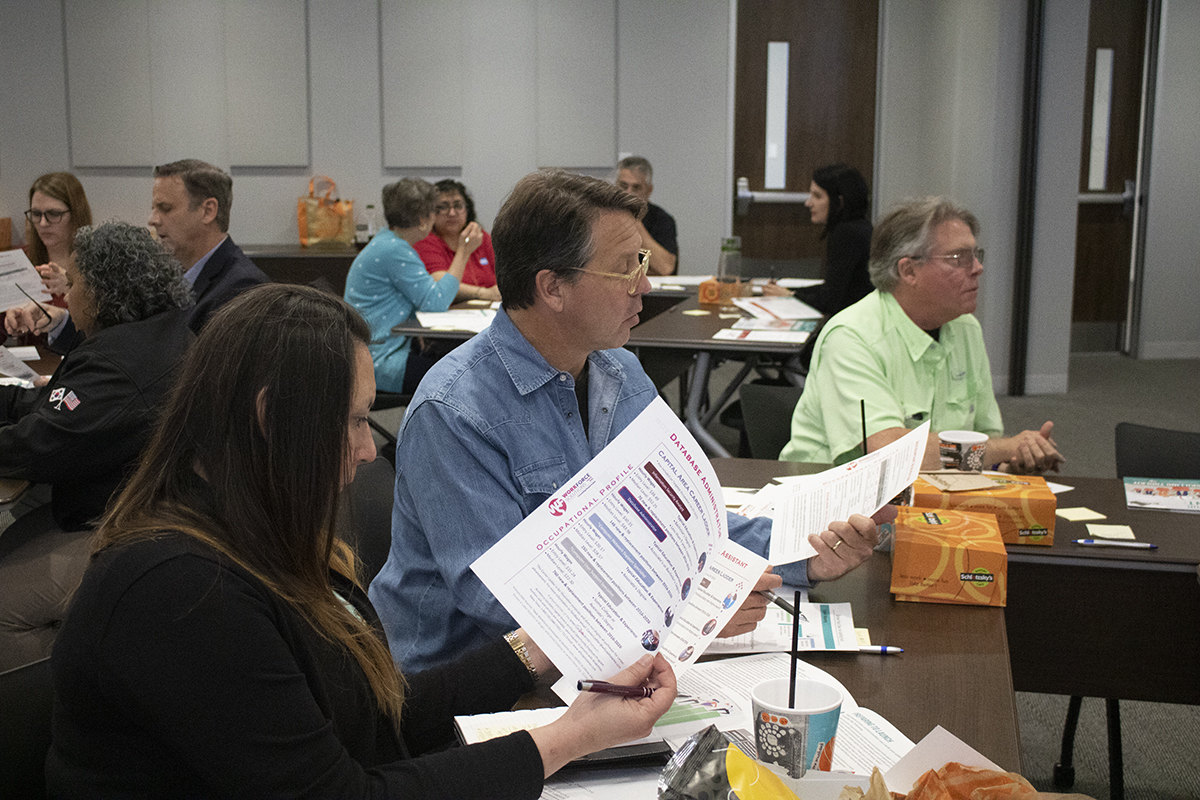 40 employer representatives participated in our 1st #upskilling workshop on 3/5! Joined by <a href="/TWCforPublic/">TWC Commissioner Representing the Public</a> Bryan Daniel, we discussed the importance of growing our own talent. 🎉

Our thanks to <a href="/AHRMA/">Ahr Ma</a> and <a href="/texasmutual/">Texas Mutual</a> for supporting!
🤩 #UpskillATX #companyculture #growyourbusiness