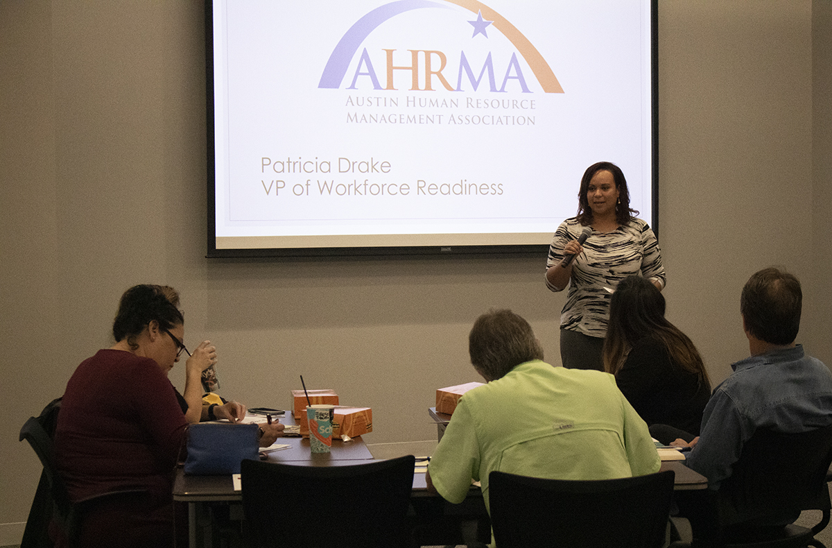 wfscapitalarea's tweet photo. 40 employer representatives participated in our 1st #upskilling workshop on 3/5! Joined by @TWCforPublic Bryan Daniel, we discussed the importance of growing our own talent. 🎉

Our thanks to @AHRMA and @texasmutual for supporting!
🤩 #UpskillATX #companyculture #growyourbusiness https://t.co/FxpFN1oqfD