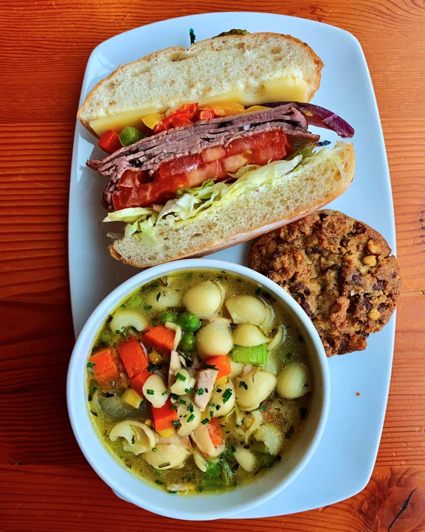 If you're looking for a quick, delicious lunch, swing down to see us! Our mix &amp; match plates are perfect for your hour lunch break. Cheers!