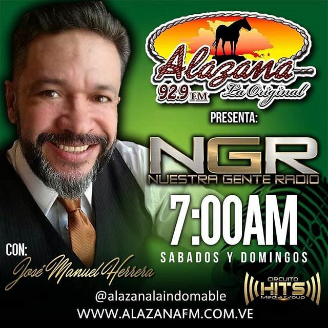 Escucha todos los sábados y domingos a partir de las 7am @nuestragenteradio con <a href="/jmherrerar/">Jose Manuel Herrera</a> por la señal de @alazanalaindomable 92.9fm desde #zaraza
.
.
.
.
#laradioveguera 
#6marzo 
#felizviernes
#felizfindesemana
#viernes
#musica 
#musicnews 
#radiofm
… ift.tt/2TJHca3