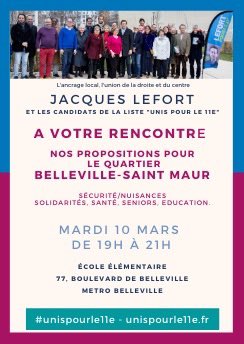 unispourle11e's tweet photo. Mardi 10 mars @jacques_lefort ira à la rencontre des habitants du quartier #Belleville-Saint Maur, école élémentaire, 77 boulevard de Belleville, de 19h à 21h. #unispourle11e #DatiPourParis #paris11 #Paris2020  #oberkampf #jptimbaud #menilmontant ➡️https://t.co/rCuk1kKhOs https://t.co/ZpL5pGaiih