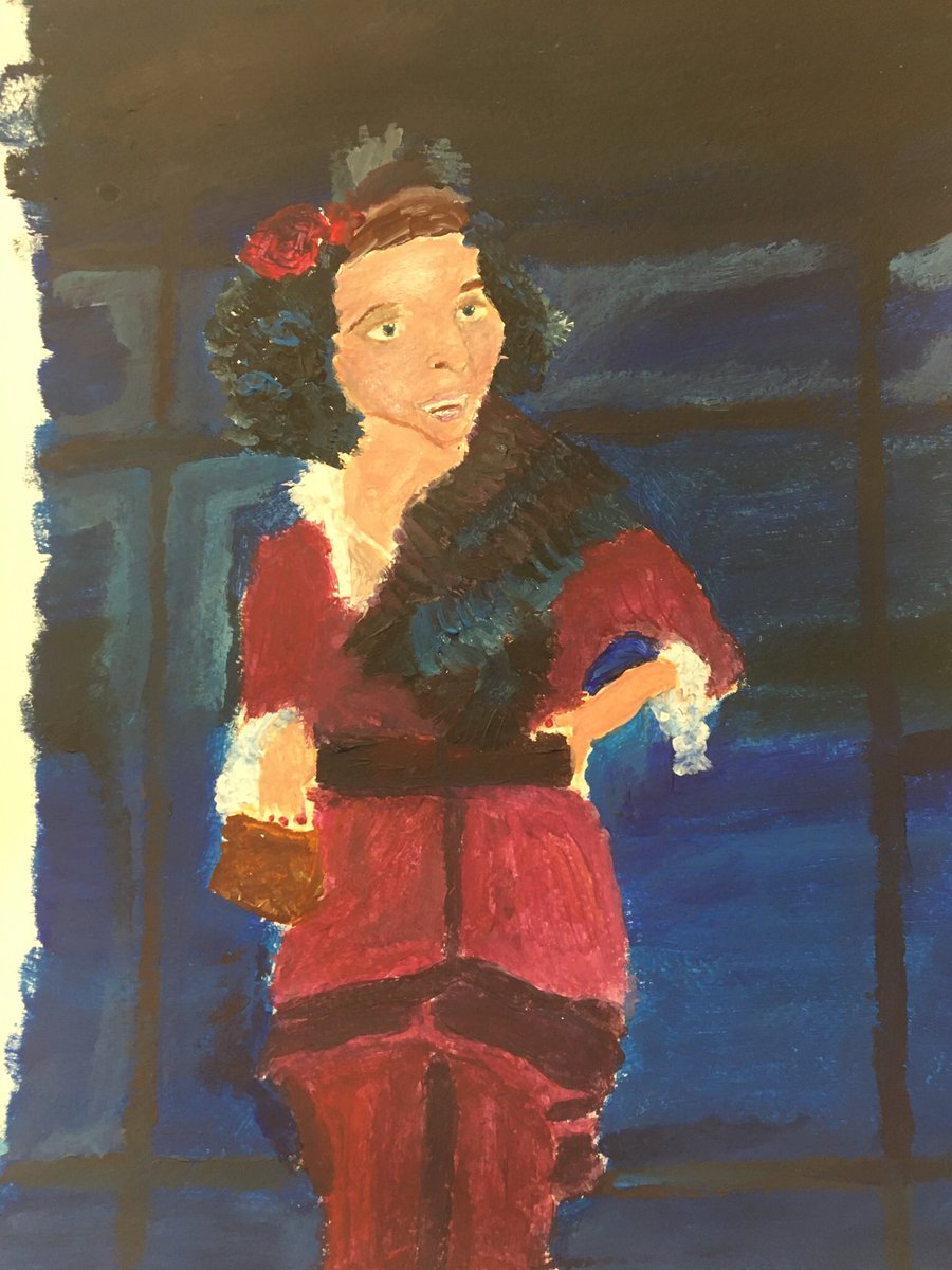 brave7singing's tweet photo. Really nit one of my best but needed to do some self care this evening! Portrait of @Mr_Brookes04 Graeme Brookes as mistress overdone in #RSCMeasure hope you like it ๐๐ #acrylic #painting #mentalhealth #mentalselfcare #portraits #shakespeare https://t.co/Trti6lKDyG