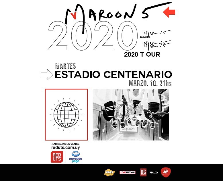¡ULTIMAS ENTRADAS A LA VENTA! 🔥🔥

✅ El próximo Martes 10/3 llega a Uruguay el show de una de las bandas mas importantes del mundo:  MAROON 5 

🎟Compra ya tus entradas en reduts.com.uy y puntos de venta.