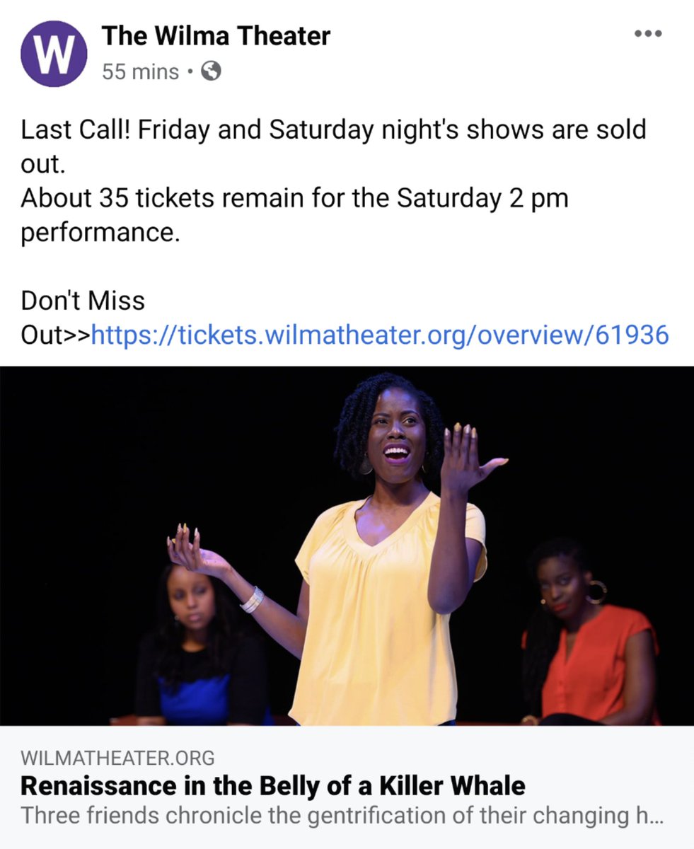 Less than 40 tickets remain for our run at <a href="/TheWilmaTheater/">The Wilma Theater</a>!! Get yours for tomorrow at 2PM ASAP!! Promo code: JAYLENE bit.ly/2IpA6SX
