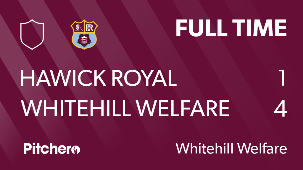 WhitehilWelfare's tweet photo. FULL TIME: Hawick Royal Albert United 1 - 4 Whitehill Welfare
#HAWWHI #Pitchero
https://t.co/CRlAD0Wjo7 https://t.co/CPZNVEu5hq
