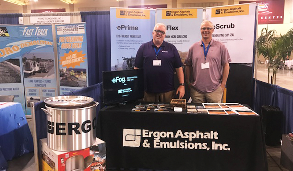 ergonasphalt's tweet photo. Ergon A&amp;E’s Mark Hartman, Stan Williams and Larry Tomkins were Resources on the Road this week, displaying our high-performing road solutions at the 2020 Louisiana Transportation Conference in Baton Rouge, LA. #ResourcesOnTheRoad #improvinginfrastructure #wehavethesolutions https://t.co/kXcY7iepRR