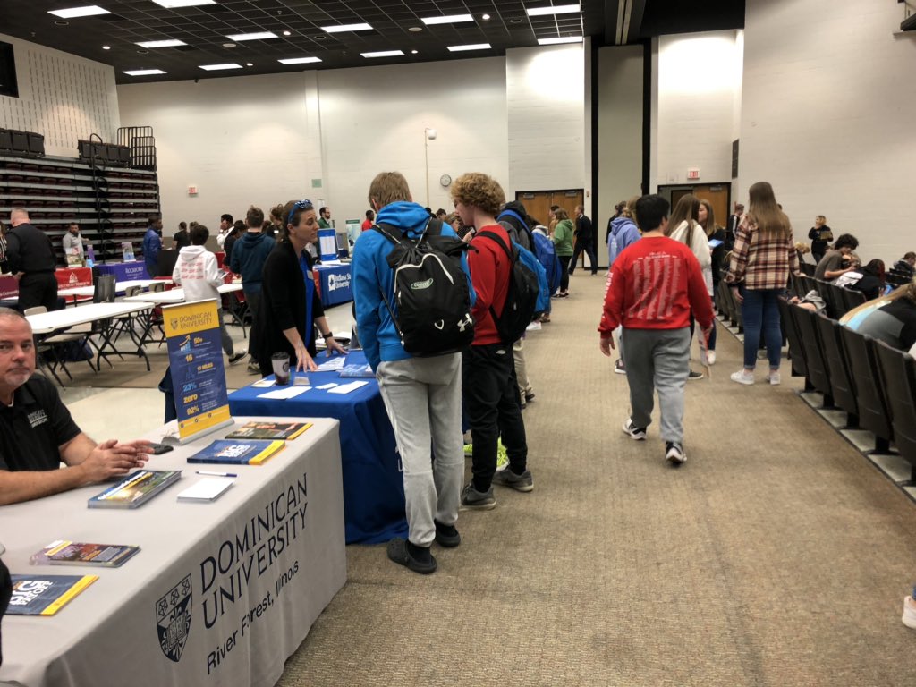 DanLamboley's tweet photo. College and Career Fair at Normal West High School! A great opportunity for juniors as they begin to consider their post high school options!   
@McLeanCountyU5  
@NCWHSDJohnson  
@NCWHSACodron https://t.co/0CBNdUqiM4