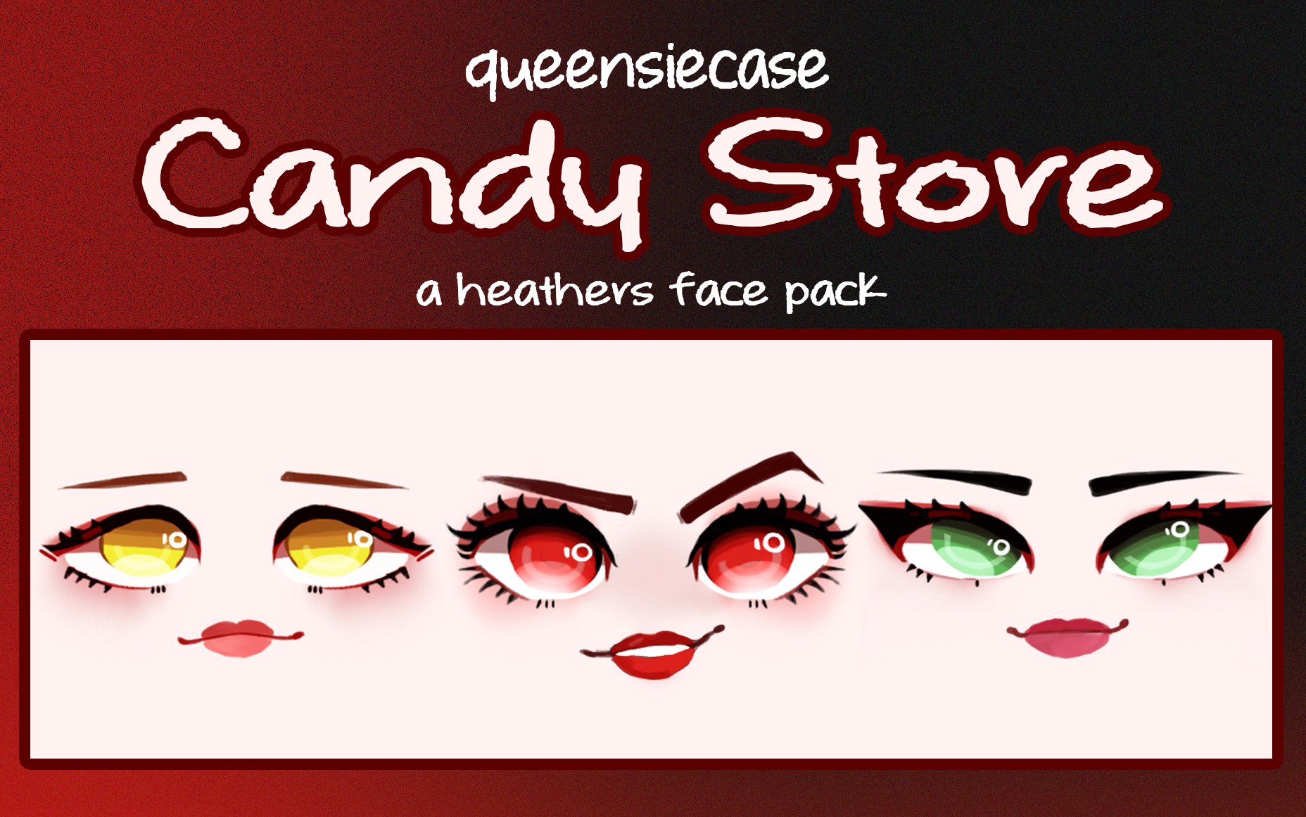Queensie On Twitter 𝒞𝒶𝓃𝒹𝓎 𝒮𝓉𝑜𝓇𝑒 A Facepack Based Off The Franchise Heathers Royalehigh Roblox - roblox heather chandler