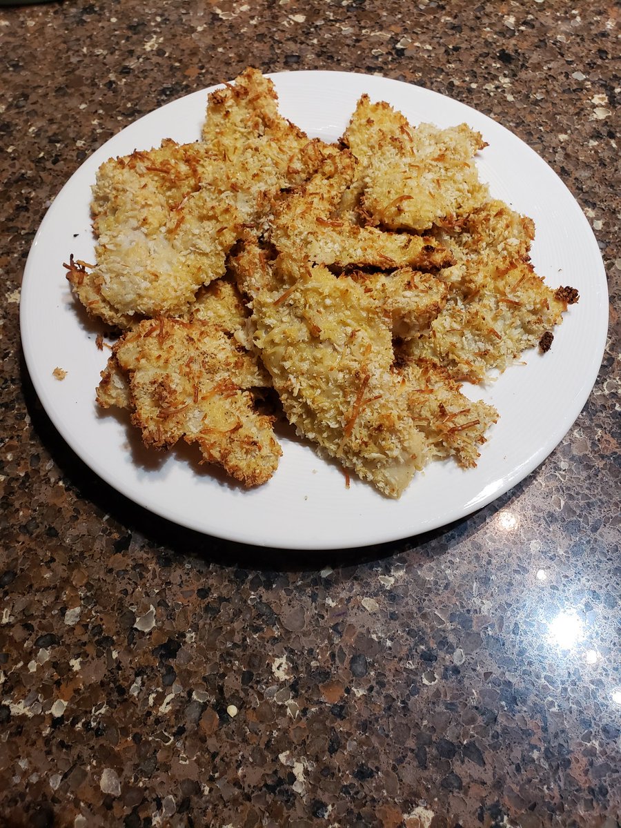 panko parmesan crusted bluegills last night for dinner