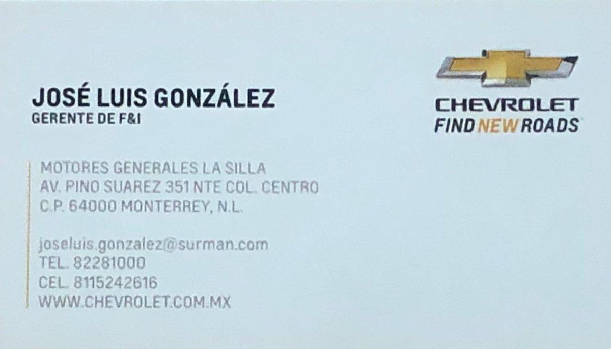 100tcYa's tweet photo. Nos han solicitado el contacto de los asesores de Chevrolet La Silla que nos invitaron y acompañaron anoche durante la transmisión del programa. 

Les dejamos sus tarjetas de presentación, díganles que van de parte de #Ya100tcCñora y les darán alguna promoción 😉 https://t.co/xIDg7PVEj2