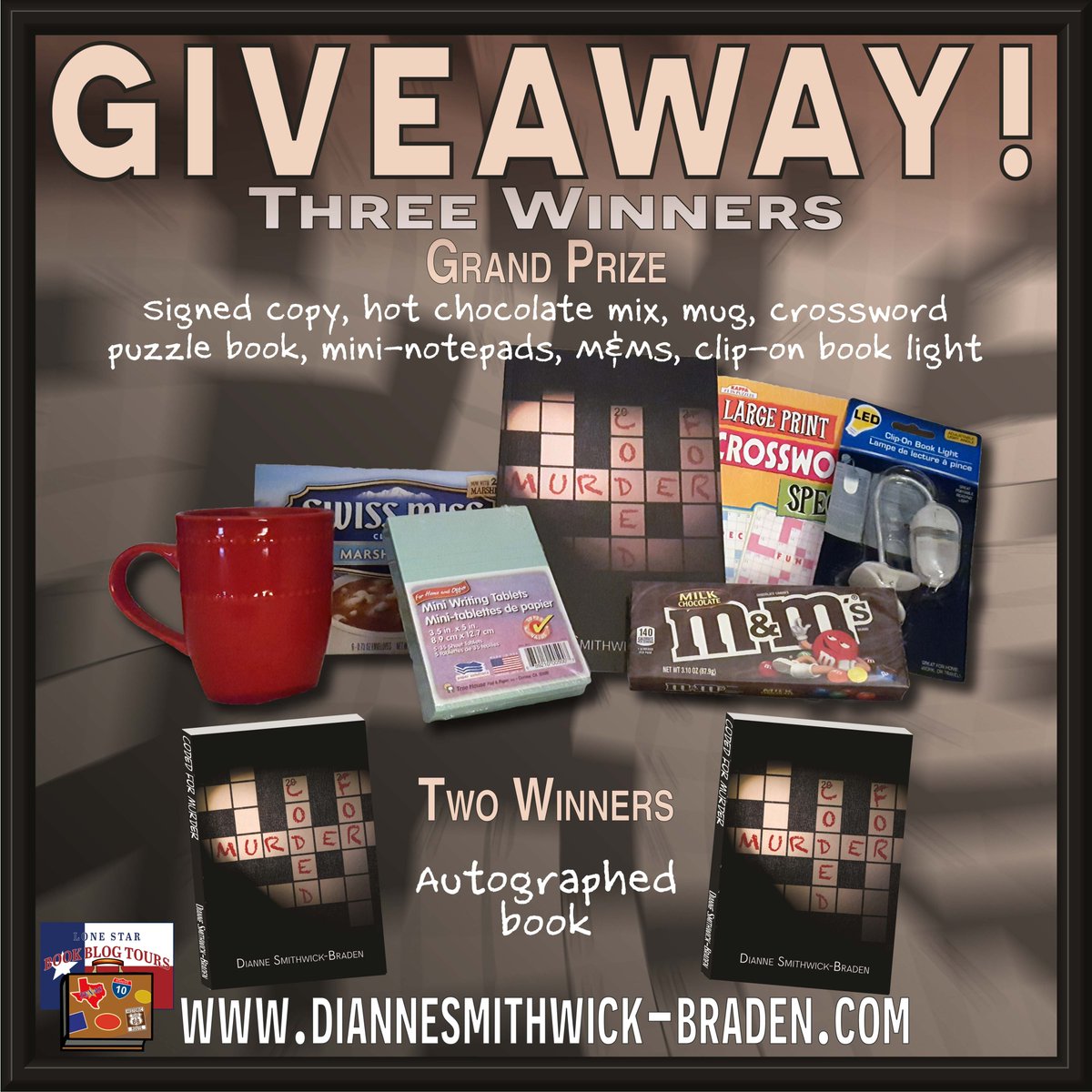 Hall Ways Blog (@kristinethall) on Twitter photo FINAL HOURS 2 #WIN CODED FOR MURDER by <a href="/smithwickbraden/">Smithwick-Braden</a> + 6pc SWAG PACK on the #LoneStarLit Tour. #murdermystery #amateursleuth #texasbook #giveaway #freebooks
bit.ly/Coded4Murder FINAL HOURS 2 #WIN CODED FOR MURDER by <a href="/smithwickbraden/">Smithwick-Braden</a> + 6pc SWAG PACK on the #LoneStarLit Tour. #murdermystery #amateursleuth #texasbook #giveaway #freebooks
bit.ly/Coded4Murder