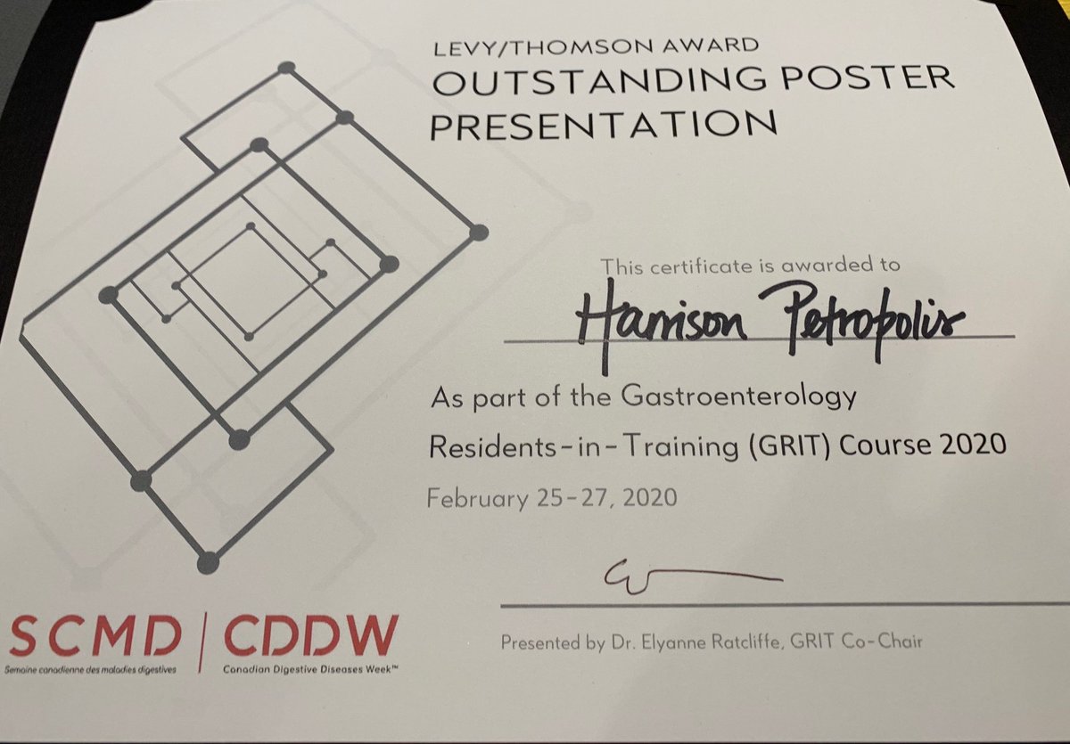 LiverSensible's tweet photo. #Congratulations to our @DCE_NS resident: Harrison Petropolis for @CanGastroAssn #CDDW2020 award https://t.co/A54SvBtVRL