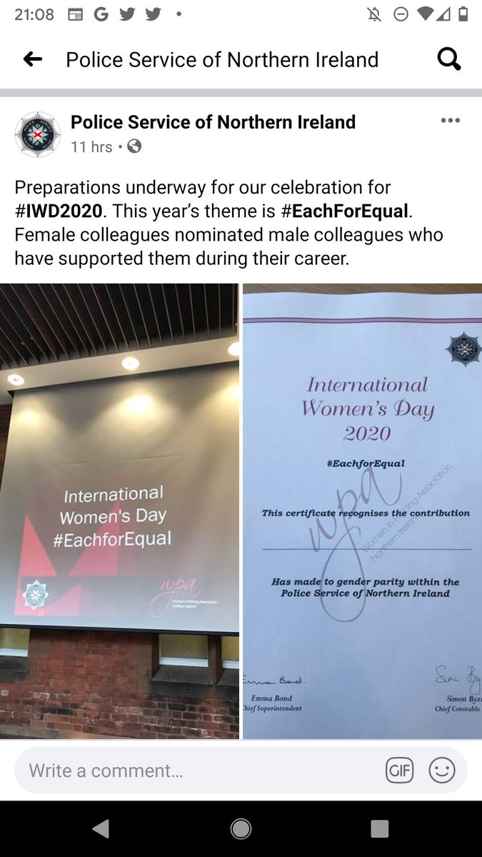 Pat_RiceMorris's tweet photo. @TheLastLeg #isitok the police service of Northern Ireland are 'celebrating' International Women's Day by asking female officers to nominate male colleagues who have supported them during their career? 😳🙈 https://t.co/IYk7AtBr6q