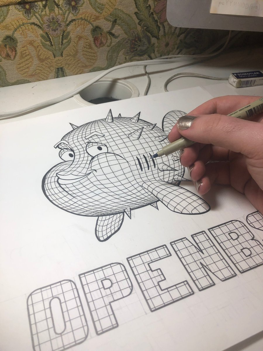 openbsd's tweet photo. New version of an old classic: Jon Chad's interpretation of the wireframe puffy is now available as t-shirt at https://t.co/6qGtvyaR9g https://t.co/8wZ6XAY8Fp