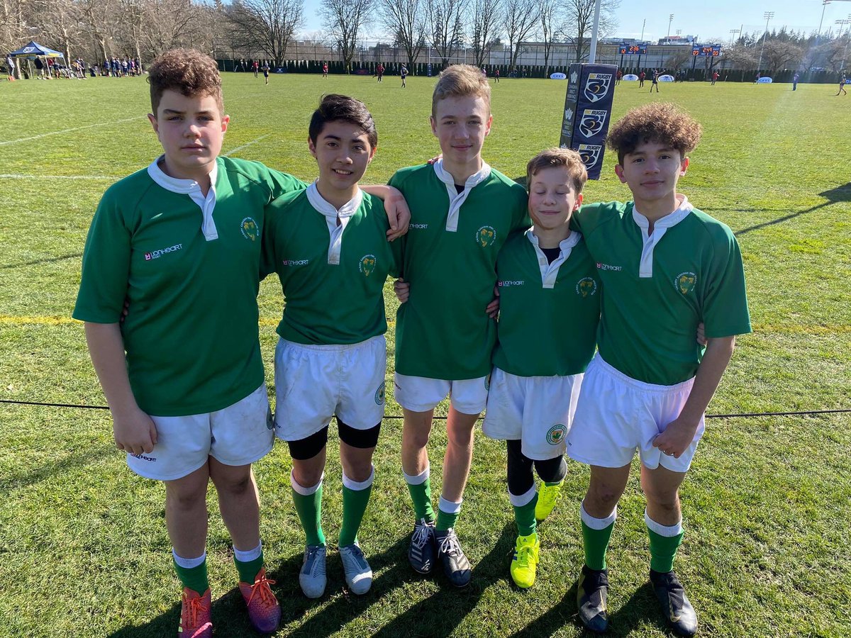 StHelena_CCSD's tweet photo. Congrats to Liam, Ronan, Tom, Zach &amp; Alex!! They kicked butt in the Vancouver Sevens Rugby Invitational yesterday &amp; today finishing 5th/9! @Calgary_Irish were the only community team and they were competing against boys a full year older than them! Well done gentlemen! #rugby https://t.co/Dj8I708E7m