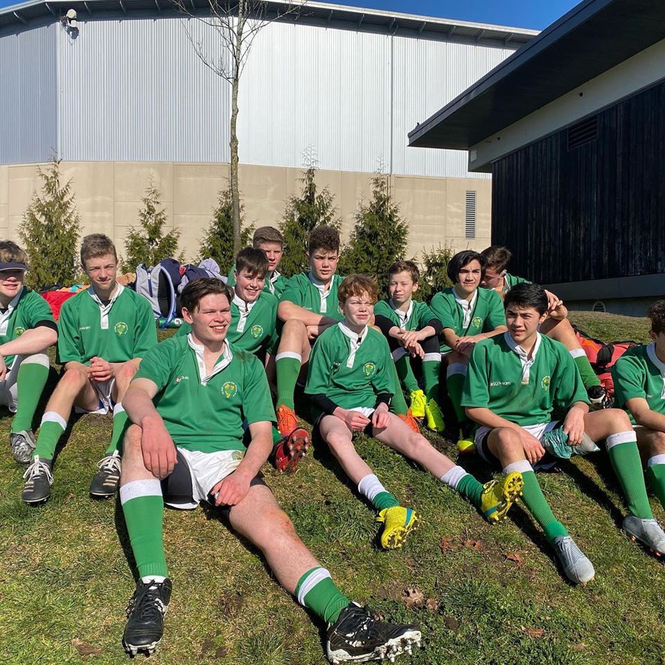 StHelena_CCSD's tweet photo. Congrats to Liam, Ronan, Tom, Zach &amp; Alex!! They kicked butt in the Vancouver Sevens Rugby Invitational yesterday &amp; today finishing 5th/9! @Calgary_Irish were the only community team and they were competing against boys a full year older than them! Well done gentlemen! #rugby https://t.co/Dj8I708E7m