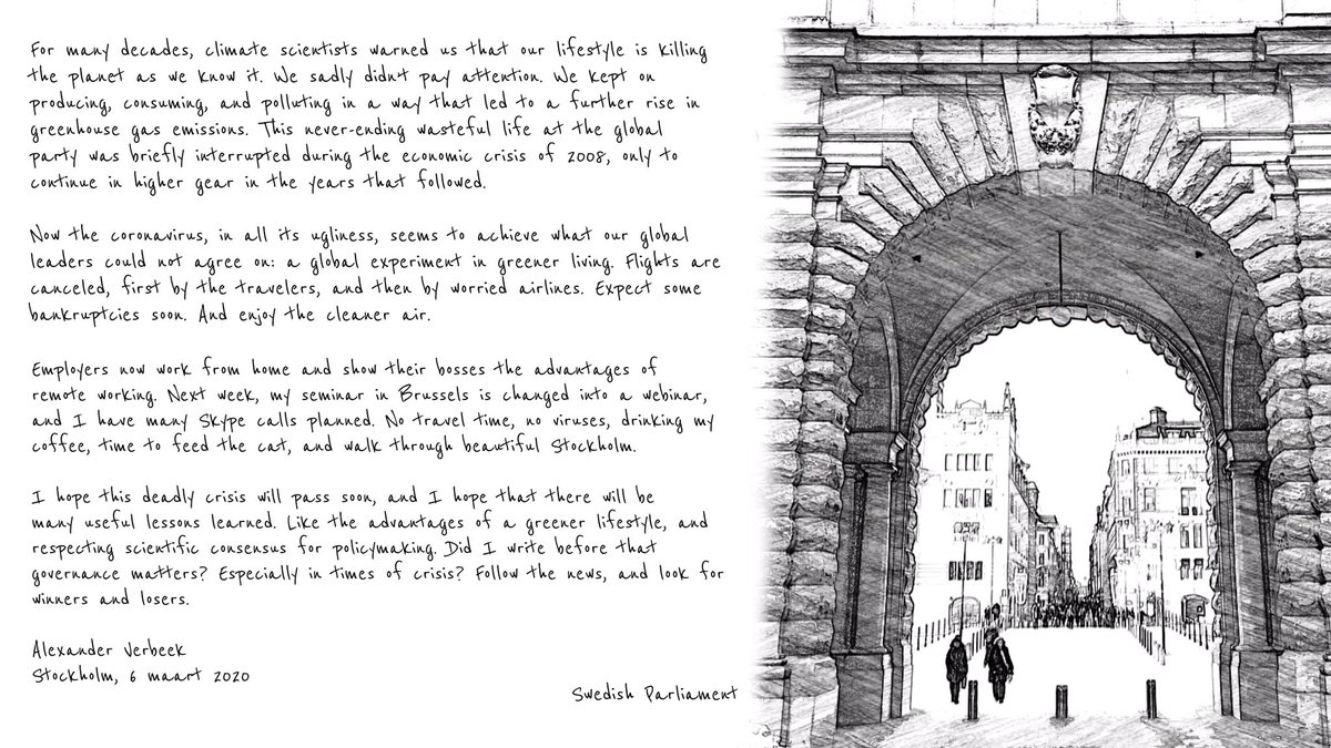 👓 

The coronavirus, in all its ugliness, seems to achieve what our global leaders could not agree on: a global experiment in greener living.

An #alexnote on the impact of the #coronavirus 

What has changed for you?
.